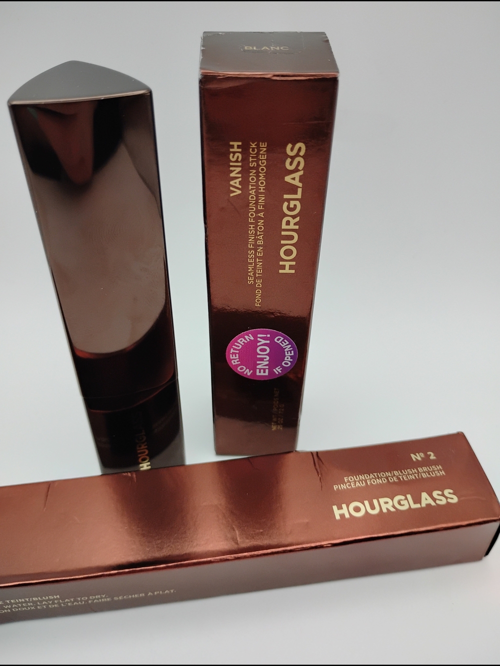 Hourglass Vanish Seamless Finish Foundation Stick In BLANC & No.02 Makeup Brush - Picture 6 of 9